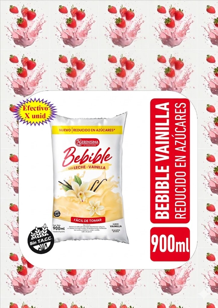 BEBIDA LACTEA UAT LA SERENISIMA ULTRA SACHET 900 VAINILLA